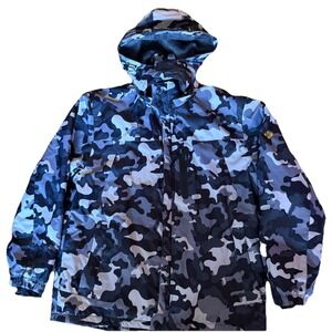 Gemyse Mens Camo Hooded Ski Jacket Size XL EUC